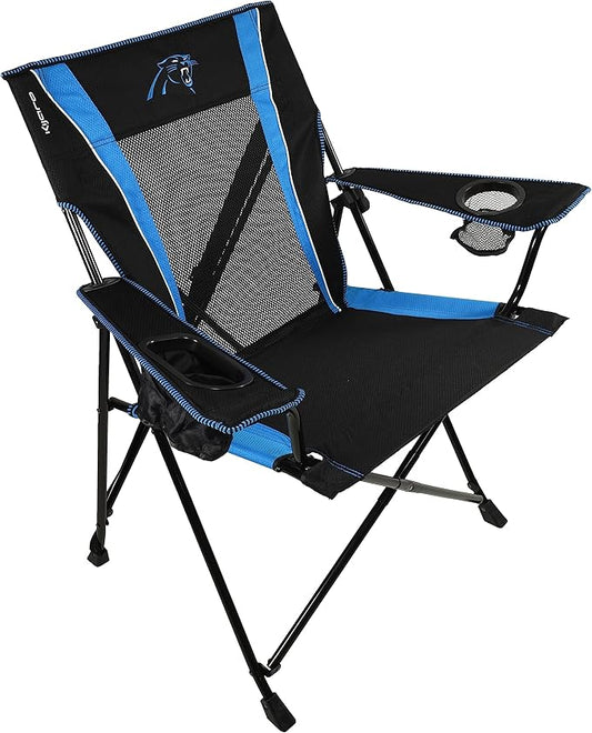 Kijaro Dual Lock Pro, Sports Fan Folding Chair, 26" L x 35.5" W x 37" H, Carolina Panthers