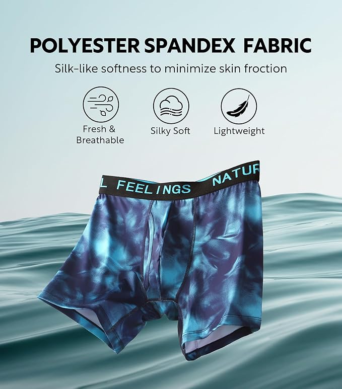 Natural Feelings Mens Underwear Coolzone Boxer Briefs for Men Pack Stretch Performance Quick Dry Sports Underwear