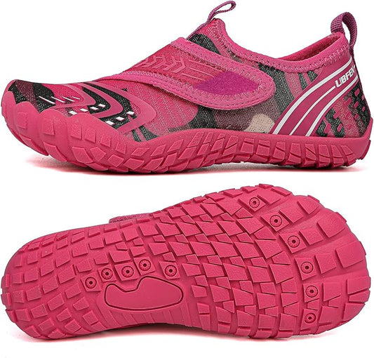 UBFEN Water Shoes for Kids Boys Girls Aqua Socks Barefoot Beach Sports Swim Pool Quick Dry Lightweight Toddler Little Big Kid