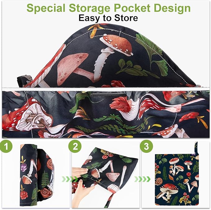 Picnic Table Cover with Bench Covers Portable Table Cloth Built-in Storage Pocket Picnic Table Covers With Elastic Waterproof Camping Essentials for RV Camping