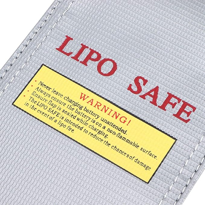 Lipo Battery Guard Bag - Fireproof Explosion Proof Portable Charging Bag With Loop Fastener for Flammable and Explosive Products