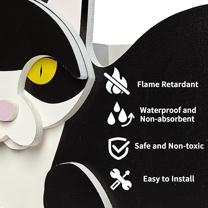 Black and White Cat Planter, Pet Shape Garden Pots Plant Pots for Indoor/Outdoor Gardens Decoration, Cute, Surprise Gifts/Souvenirs for Pet Lovers