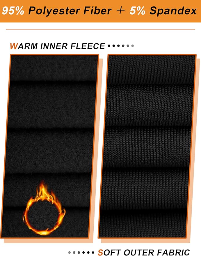 URATOT 3 Sets Women's Thermal Underwear Set Fleece Lined Long Johns Thermal Underwear Base Layer for Women Cold Winter