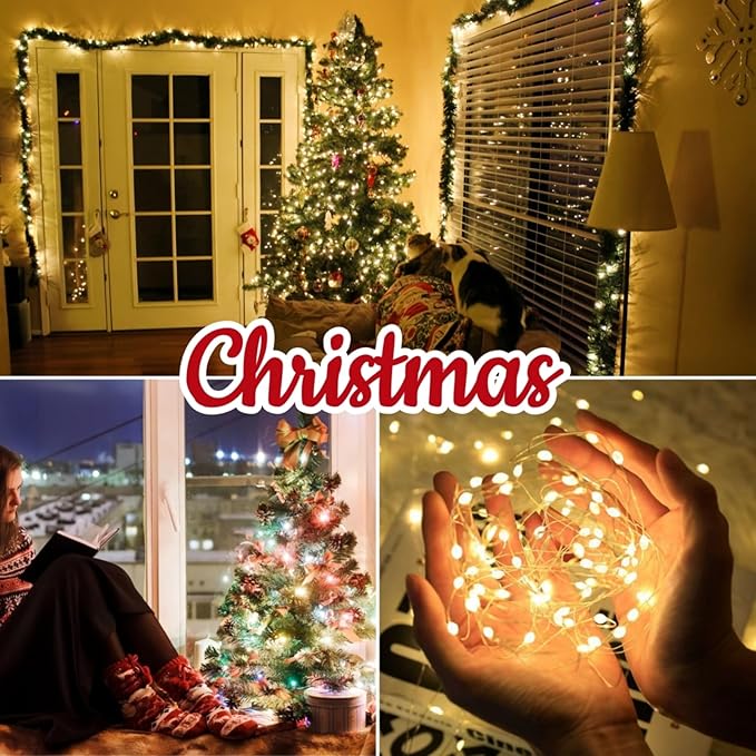 Smart Color Changing Fairy String Lights, 33FT 100 LED RGB Easter Lights String USB Powered, 16 Solid Colors and Multi Modes for Christmas Birthday Bedroom Indoor Outdoor Decor with Remote and Timer