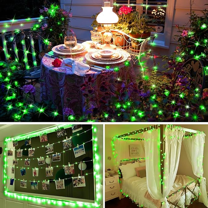 KNONEW 400FT Outdoor Christmas Fairy Lights Plug in,1200 LED String Lights Outdoor Waterproof 8 Modes Memory Times for Wedding Bedroom Walls Garden Trees Decoration(Green)