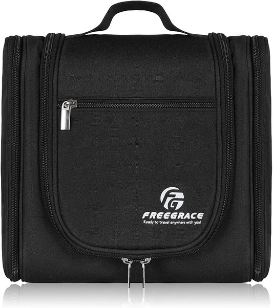 Hanging Toiletry Bag Extra Large Capacity | Premium Travel Organizer Bags For Men And Women | Durable Waterproof Nylon Bathroom, Shower, Makeup Bag For Toiletries, Cosmetics, Brushes