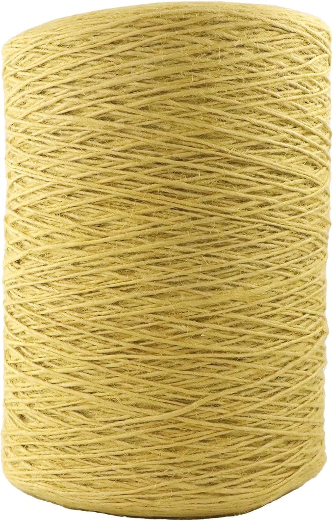 1mm x 3000 Feet Yellow Jute Rope, Twine for Gardening Tomato Climbing Plant Tie Floristry Crafts Gift Wrapping Packing Decor