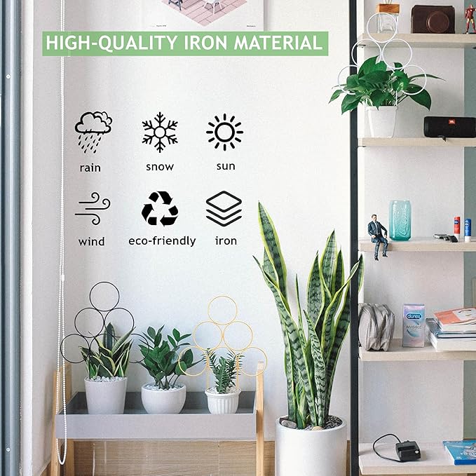 Trellis for Potted Plant Trellis Indoor, Stackable Indoor Trellis for Climbing Plants Support, 3 Pack Small Metal House Plant Trellis for Garden Vines, Flower and Christmas Tree