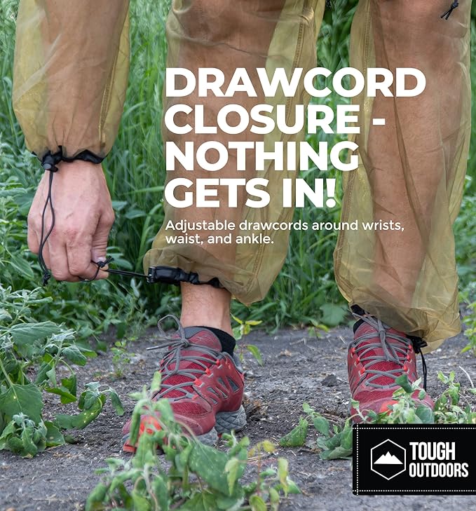 Tough Outfitters Mosquito Suit Jacket & Pants - Mosquito Repellent Clothing for Men & Women - Insect, Bug Proof Net Mesh Suit for Gardening & Outdoor - from Flies, Tick, Gnats - Med