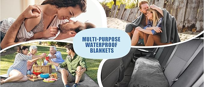 Waterproof Blanket for Bed - Reversible Splash Blanket, Water Proof, Spill-Proof, Leakproof & Water Resistant, Double-Sided Flannel (Passion Red & Midnight Black, 60x80)