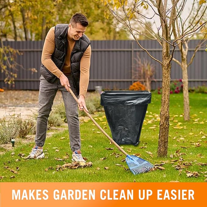 CAMPFIRE Trash Bag Holder Fits 30-45 Gallon Bags, Multi-Use Garbage Bag Holder, Portable to Use Leaf Bag Holder for Yard, Camping, Parties, and Leaf Collector