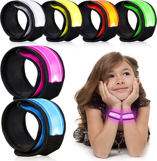 6 PCS LED Reflective Gear, LED Wristbands, LED Light Up Wristbands for Walking, Running, Jogging, Concerts, Sports, Camping, Sporting Events, Party, Rave Accessories