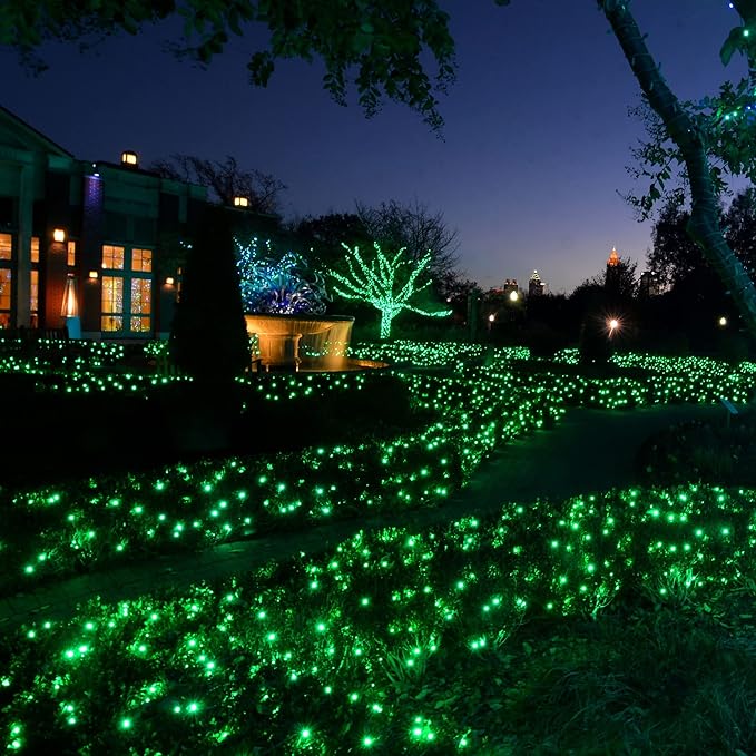 Dazzle Bright St. Patrick's Day String Lights, 100 LED 33FT Waterproof Connectable String Lights, 120V UL Certified Christmas Decorations for Garden Yard Indoor Outdoor (Green)