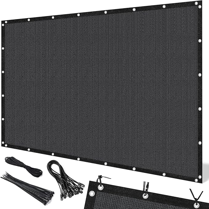 Artpuch 90% Sun Shade Cloth, 12 x 20 FT Pergola Shade Cover Canopy with Grommets, Sun Screen Fabric Tarp for Patio, Outdoor, Garden, Backyard, Dark Grey