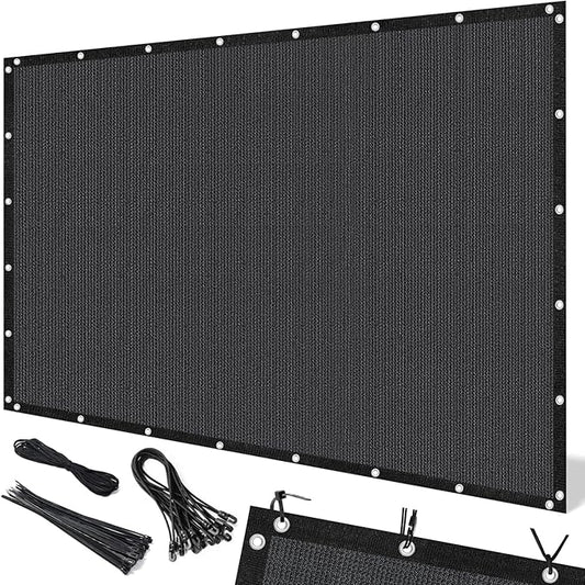 Artpuch 90% Sun Shade Cloth, 10 x 20 FT Pergola Shade Cover Canopy with Grommets, Sun Screen Fabric Tarp for Patio, Outdoor, Garden, Backyard, Dark Grey