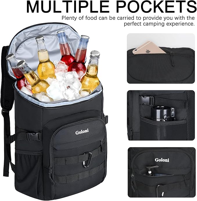 Cooler Backpack Insulated Leak Proof,Small Soft Coolers Bag for Men and Women Camping,Travel,Beach,Hiking,Picnic