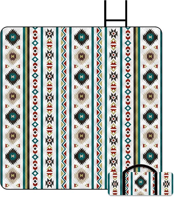 80"x60" Waterproof Picnic Blanket Large Outdoor Camping Blanket Foldable Picnic Camping Blanket Thicker Machine Washable Picnic Mat Portable Wearable for Picnics, Camping