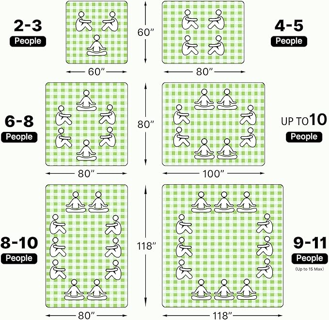 TigeJoy Extra Large Picnic Blanket Waterproof Foldable 80''x100'', Outdoor Picnic Mat Beach Blanket Sandproof for Park, Grass, Travel, Hiking, Camping Essentials, Gingham Picnic Blanket