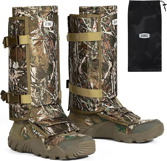 Snake Gaiters Snake Chaps, Waterproof Lower Legs Snake Guards, Snake Bite Protective Gaiters, Anti-Snake Gaiters for Men/Women, Adjustable Size for Hunting/Hiking/Farm Working