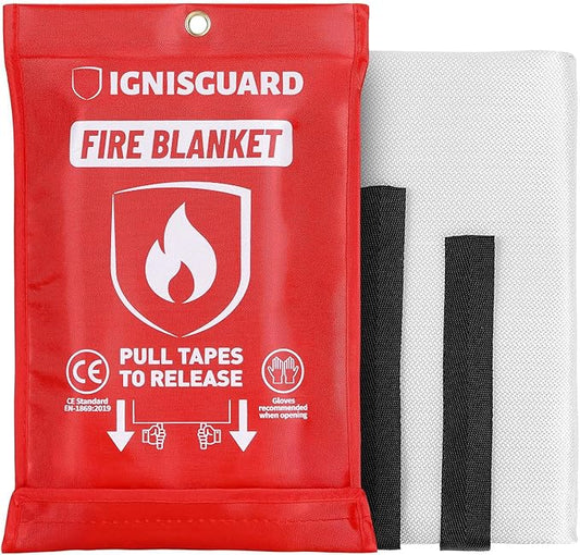 Emergency Fire Blanket for Home and Kitchen, 1-Pack 40"x40", Fiberglass Fire Blankets Emergency for Home BBQ Grill Camping Car Office Warehouse Picnic Fireplace Fireproof Survival Safety