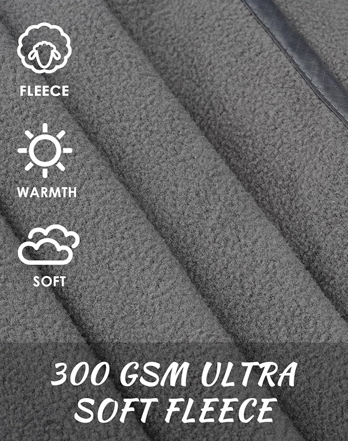 Outdoor Waterproof Camping Blanket - Hooded Fleece Windproof Blanket for Stadium, Sporting Events, Concert, Picnic, Car, Boat - Packable Camp Blanket for Cold Weather, Camping Gear Must Haves