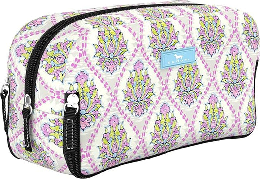 SCOUT 3-Way Toiletry Bag - Travel Makeup Pouch for Women with Three Zipper Compartments - Stands Upright, Wipes Clean
