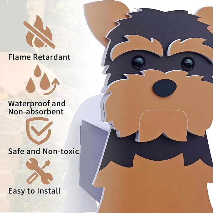 Yorkshire Dog Planter, Pet Shape Garden Pots Plant Pots for Indoor/Outdoor Gardens Decoration, Cute, Surprise Gifts/Souvenirs for Pet Lovers