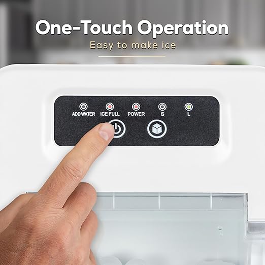 Igloo Automatic Self-Cleaning Portable Electric Countertop Ice Maker Machine With Handle, 26 Pounds in 24 Hours, 9 Ice Cubes Ready in 7 minutes, With Ice Scoop and Basket, White