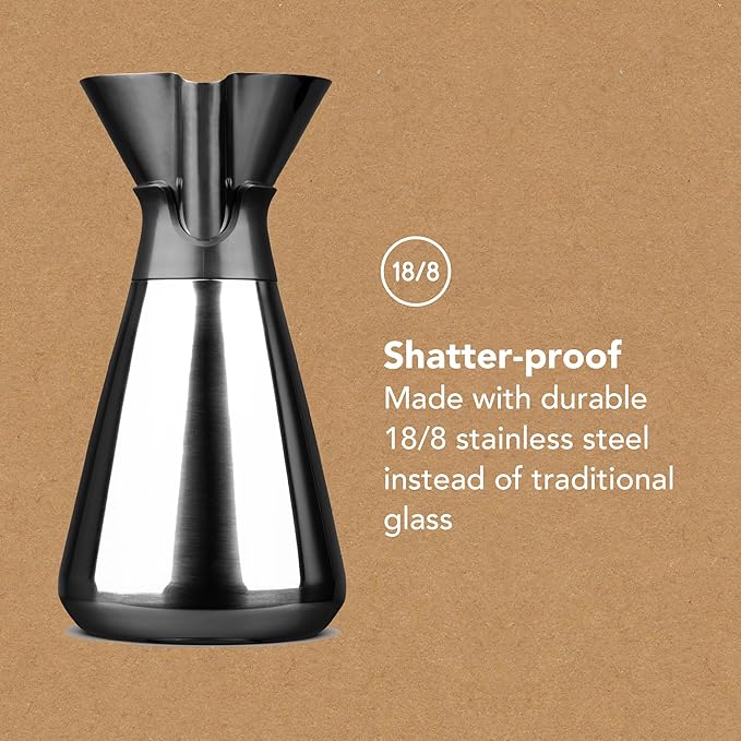 MiiR New Standard Carafe, 33oz Shatterproof, Durable Double-Wall Vacuum Insulated Coffee Carafe for Pour Over Coffee