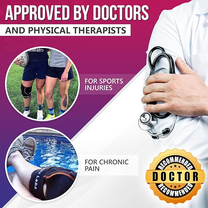 Knee Ice Wrap by Kinetic Labs – Reusable Hot & Cold Gel Pack with Extra Insert – Ice Pack for Knee Injuries, Meniscus, ACL, Tendonitis