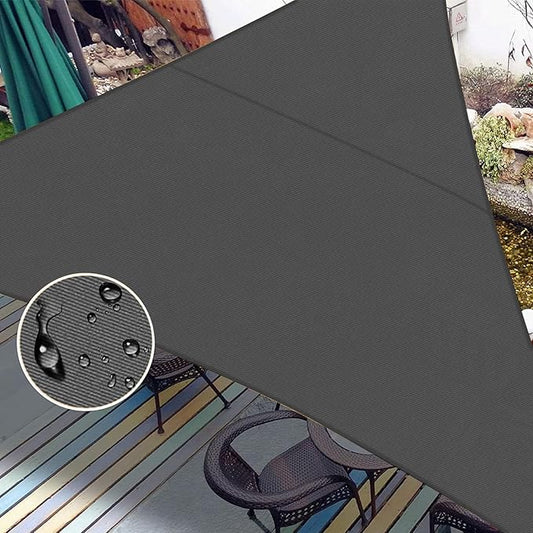 LOVE STORY Waterproof 12'x12'x12' Triangle Dark Grey Sun Shade Sail Cannoy UV Resistant for Outdoor Patio Garden Backyard (We Make Custom Size)