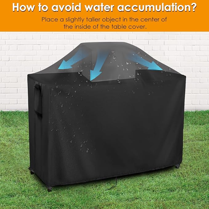 Kingling Outdoor Table Cover for Outdoor Bar Table, 78 Inch Waterproof Patio Bar Table Cover Outdoor Prep Table Covers - 78''L x 36''W x 43''H