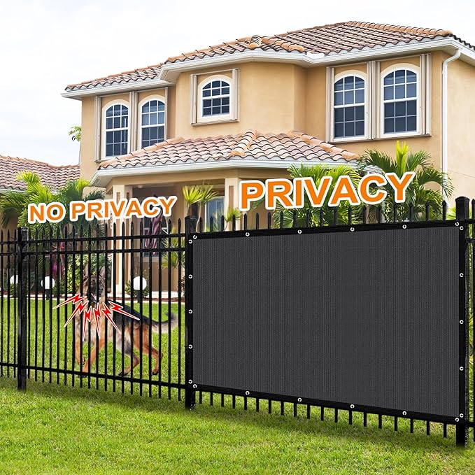 Artpuch 90% Sun Shade Cloth, 8 x 12 FT Pergola Shade Cover Canopy with Grommets, Sun Screen Fabric Tarp for Patio, Outdoor, Garden, Backyard, Dark Grey