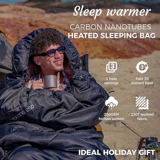 KingCamp Sleeping Bag for Adults, Cold Weather & Warm Extra Wide Big & Tall XL Portable Waterproof Flannel Sleeping Bags, Essentials Gear Accessories for Camping Backpacking Hiking Indoor & Outdoor