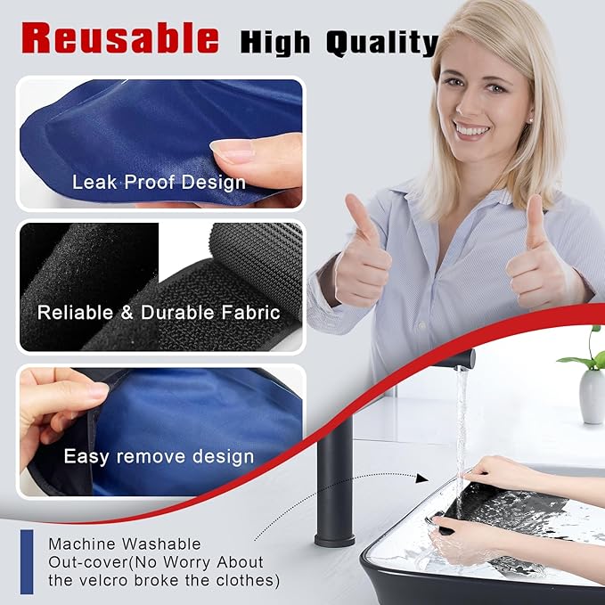Gel Ice Packs for Injuries Reusable Ice Bags Small Hot and Cold Pack Wrap Around for Knee, Ankle, Elbow, Back, Shoulder, Wrist, Foot, Arm Swelling Long Lasting Heat Cool Pad Flexible with Velcro Strap