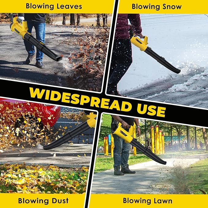 Cordless Leaf Blower with Battery and Charger, 540 CFM/170 MPH Electric Blower Cordless, 2 X 4.5Ah Lightweight Battery Operated Leaf Blower for Patio Cleaning Lawn Care Debris and Dust