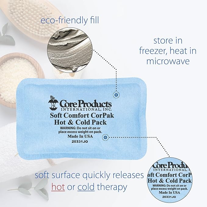 Core Products Soft Comfort CorPak, No Frost Hot and Cold Therapy Pack - 3" x 5", Made in The USA