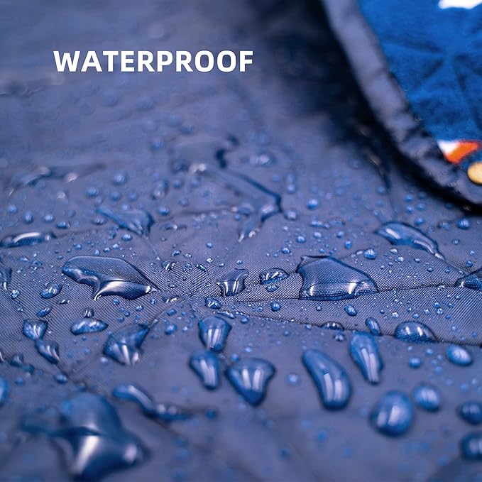 Outdoor Waterproof Blanket, Foldable Fleece Stadium Blanket for Outdoor Sports Event, Camping, Concerts, Car, Pet, Picnics - Windproof, Wearable, Machine Washable 80" x 58"