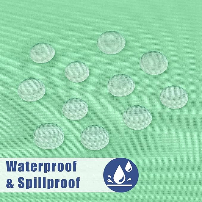 Spandex Picnic Table Cloth 2 Pack, Elastic Fitted Tablecloths for 4 Foot Rectangle Tables, Stretch Washable Patio Table Cover for Outdoor, Camping, Banquet and Parties (Bright Green, 30"x48")