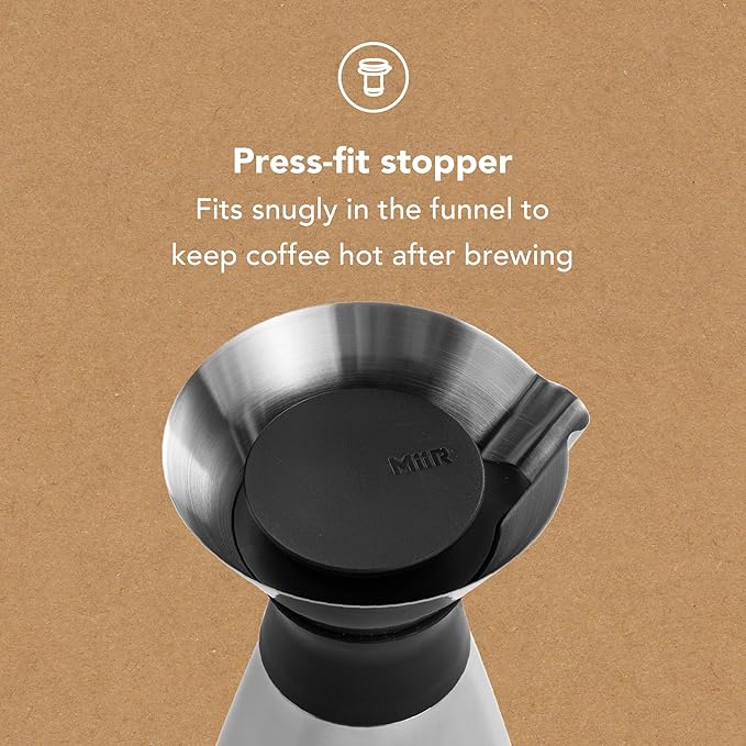 MiiR New Standard Carafe, 33oz Shatterproof, Durable Double-Wall Vacuum Insulated Coffee Carafe for Pour Over Coffee