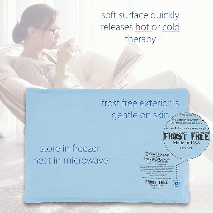 Core Products Soft Comfort CorPak, No Frost Hot and Cold Therapy - 12.5" x 18.5", Large Ice Pack, Made in The USA