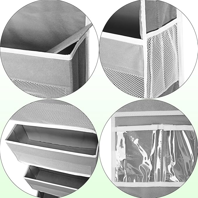 Over The Door Organizer Storage, 6 Shelf Removable Hanging Reinforced Anti-tilt, 44 lbs Load-Bearing, Suitable for Bedroom, Bathroom, Pantry Organization and Storage