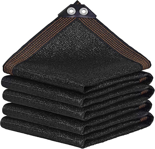 winemana Black Shade Cloth 50%, 8x10 FT Mesh Tarp - Garden Shade for Greenhouse, Patio, Vegetables, Plants Cover and Chicken Coops, Sun Shade Net for Outdoor Protection with Reinforced Grommets
