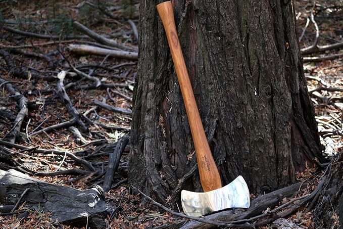 1844 Helko Werk Germany Classic Odyssey Double Bit Axe - Made in Germany Double Bit Axe and Felling Axe for Cutting Large Timber, Felling Trees - Head 3.5 lbs, Handle 30 in. (Odyssey) #10600