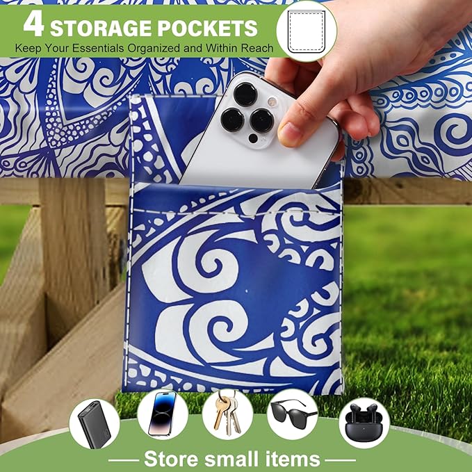 Picnic Table Cover with Bench Covers Vinyl Elastic Edges Fitted Rectangle Seat Tables Waterproof 3-Piece96X30in Set Outdoor Rectangular Folding Backing Tablecloth for Camping Over SizeTie-Dye118