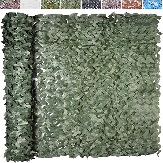 Camo Netting Camouflage Netting 20x20 10x20 10x10 Bulk Roll Burlap Camo Tarp Sunshade Net for Hunting Blind Dinosaur Birthday Jungle MilitaryTheme Party Decoration Camping Shooting
