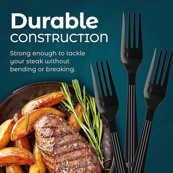 Plastic Forks Heavy Duty - Forks Plastic Disposable Utensils - Plastic Cutlery For Parties, Celebrations And Events Pack Of 500