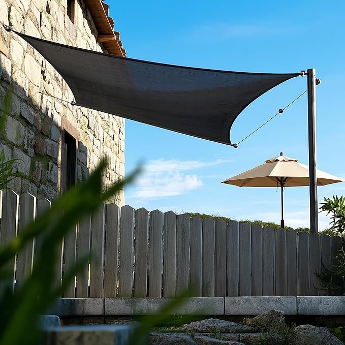 90% Black Shade Cloth, 20 x 20 FT Sun Shade Net with Grommets, Garden Sunblock Shade Cloth Shading for Greenhouse, Plant, Pergola, and Backyard Patio