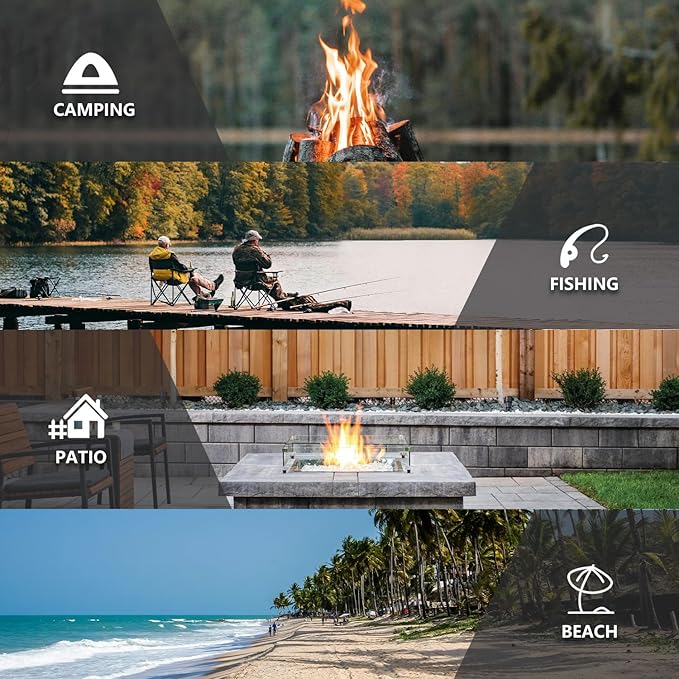 Reclining Camping Chair, Heavy Duty Folding Chairs with 4-Stage Adjustable High Back for Adults, Compact Foldable Outdoor Patio Reclining Chair with Storage Bag （Green）