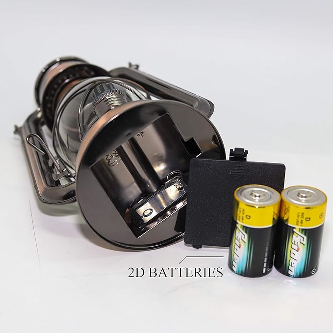 YAKii LED Vintage Lantern Metal Hanging Hurricane 12 LED Dimmer Switch Cold White Battery Operated Power Outage Indoor Camping Lighting Outdoor Brooklyn Decoration(Copper)